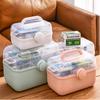 Plastic Medicine Storage Box with Handle Portable Organize Household for Indoor Outdoor Camping Organization