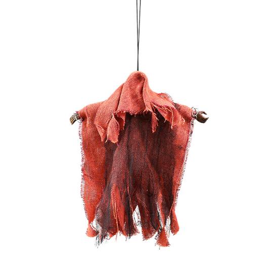 Halloween Hanging Ghost Scary Grim Reaper Prop with LED Glowing Eyes And Chain for Outdoor Yard Lawn Tree Haunted House Decor