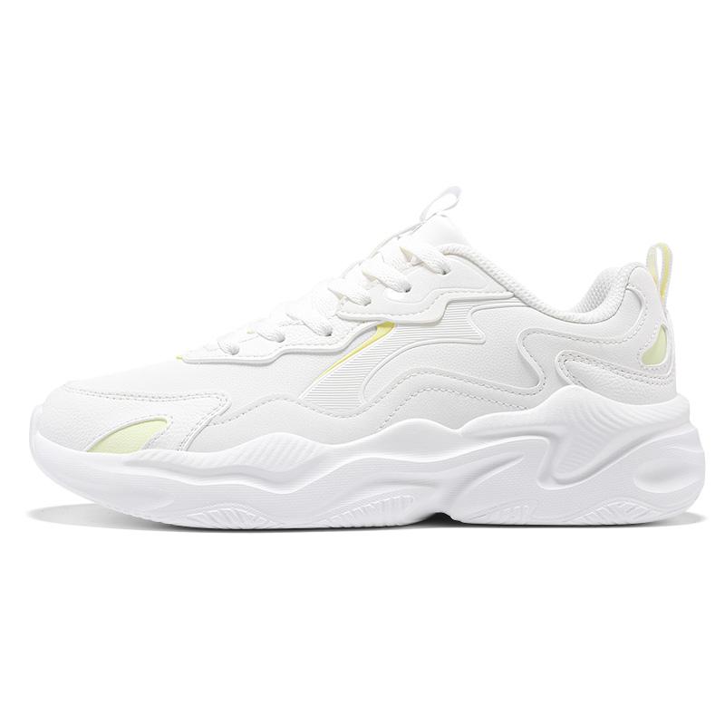 Xtep Comfortable Sports Low-Top Casual Running Shoes Women sneakers White Yellow 875318320033-5 37