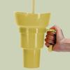 Atıştırmalık ve İçecek Kupası Yeniden Kullanılabilir Patlamış Mısır Tutucu Pipetli Sızdırmaz 900ml Stadyum Kupası Filmler Seyahat İçin