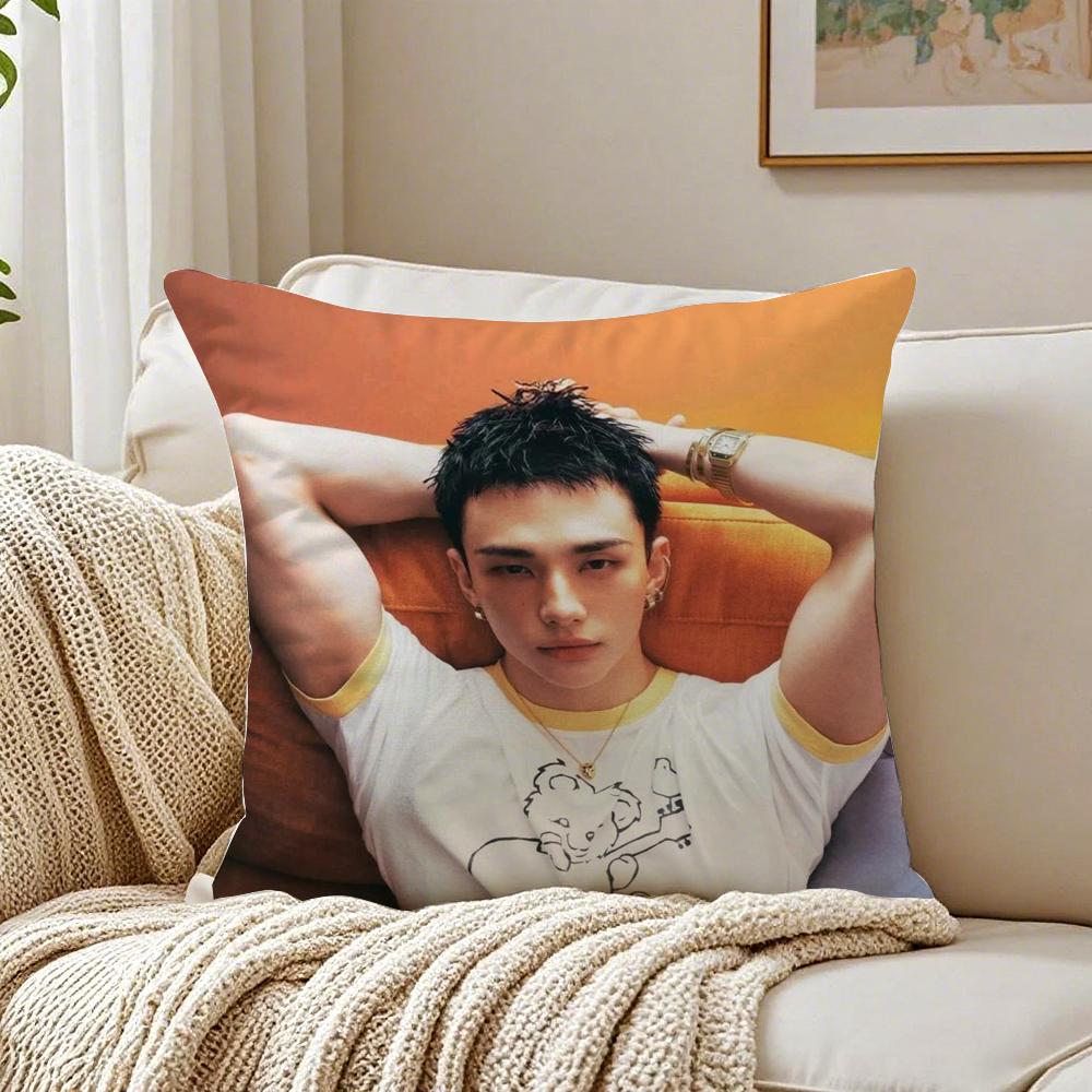 Handsome Singer HHyunjinS Cushion Cover Linen Pillowcase Soft for Sofa Bed Home Room Decor