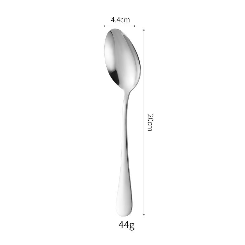 Stainless Steel Long Handle Soup & Dessert Spoon with Round Point – Western Tableware Series 1010