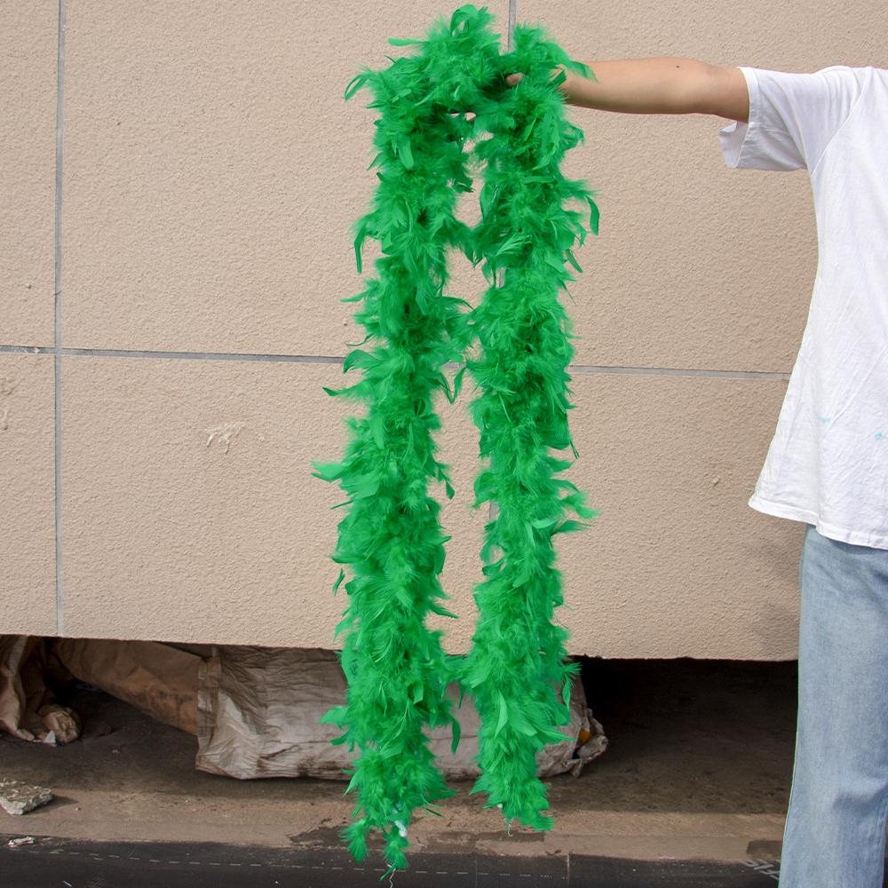 2M Turkiet Maraboufjädrar Boa 38g-90g Färgad Plumas Klänning Sjal DIY Hantverk Bröllopsscarf Dekor Sömnad Kostymdekorationer Tillbehör