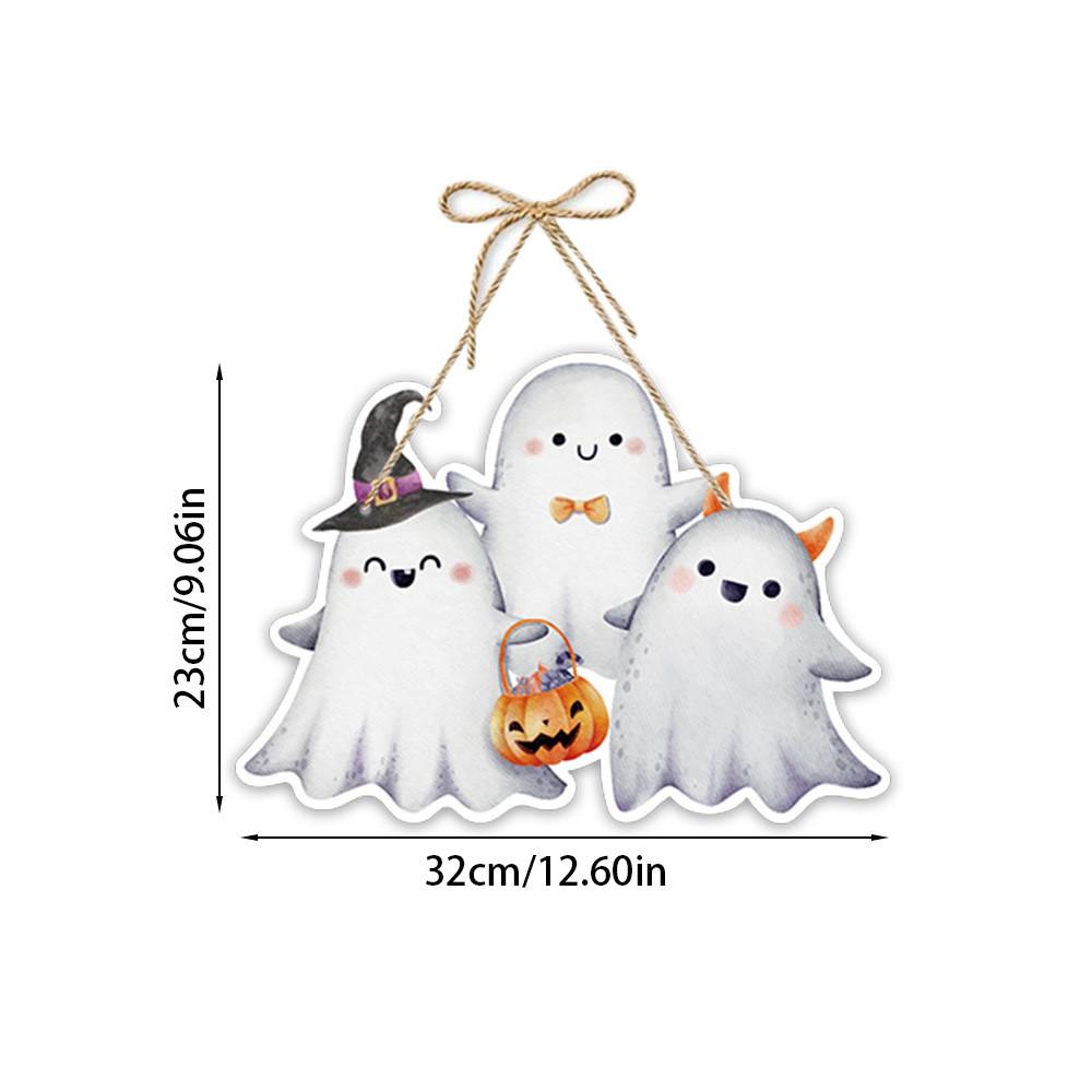 Halloween Door Paper Hanging Decorations With Letter Pumpkin Festive Scene