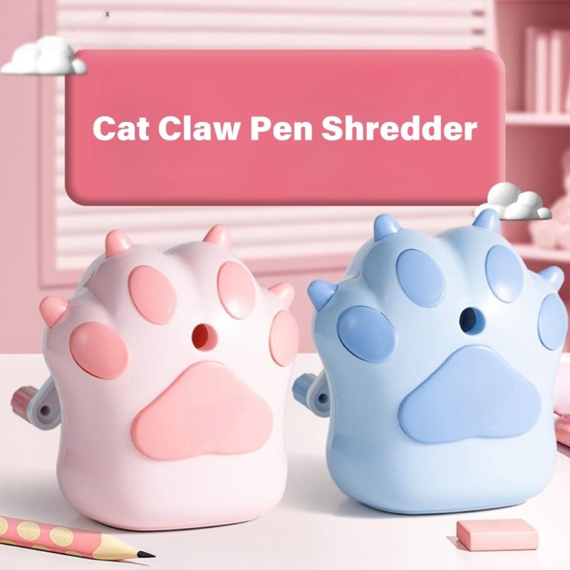 Cats Inspired Pencil Sharpener With Mechanism Large Storage Capacity For Students And Office