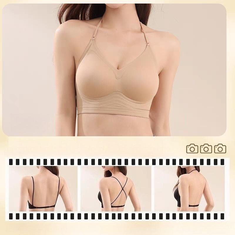3-in-1 Wear Halter Backless Top Liquid Foundation Fabric Seamless High Stretch Comfort Camisole