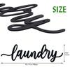 1pc Black Metal Pantry Sign Laundry Room Wall Art, Country Style Letter Decor for Kitchen Bathroom Toilet Home