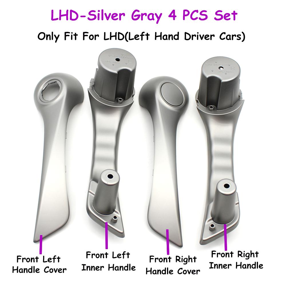 LHD 2/4PCS Koleos I Car Interior Door Front Left Right Pull Grab Inner Handle With Outer Cover For Renault 2008-2016 80945JY50A
