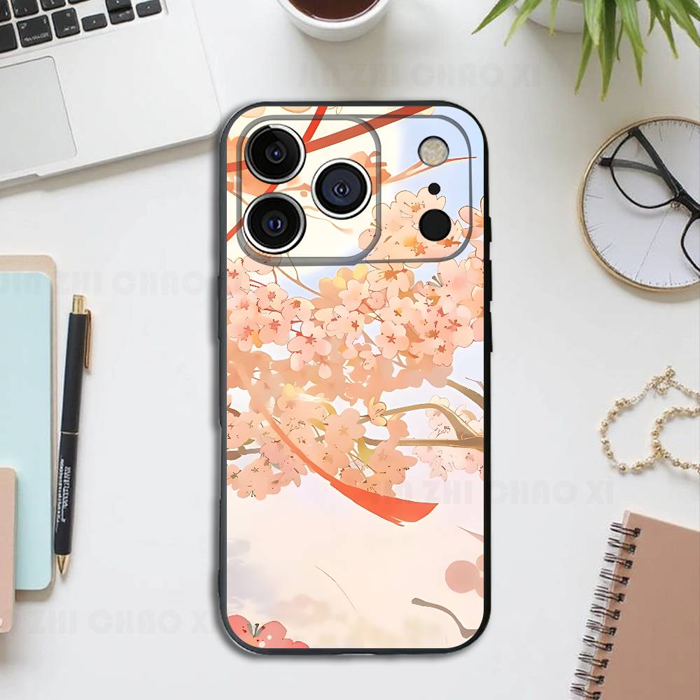 

Bai Yao Pu Tao Yao Black Phone Case For IPhone 17 16 15 14 13 12 13 12 11 Pro Max Plus XS XR Silicone Soft Back Cover iPhone13PRO