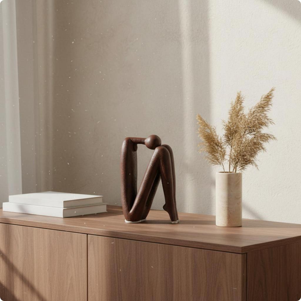 Abstract Human Statue Artistic Minimalist Table Figurine Shelf Display Modern Sculpture for Living