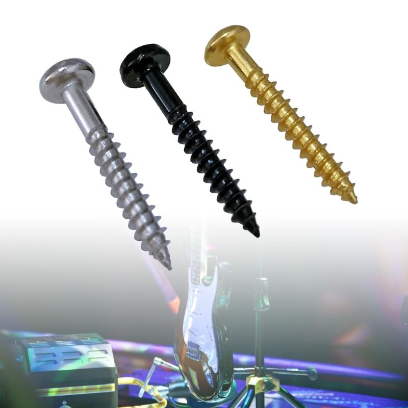 100Pcs Metal Pickup Frame Fixing Screw Guitar Humbucker Pickup Rings Mounting Screws for Electric Guitar Enduring