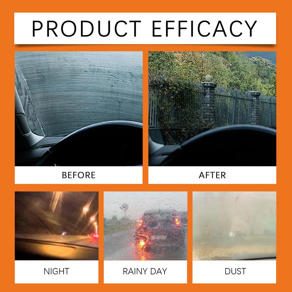 Homonth Oil Film Remover Car Windshield Cleaning Decontamination Rainproof Brightening Cleaner