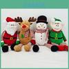 Festliche Plüsch Santa Schneemann Elch Puppe Dekospielfigur für Weihnachten