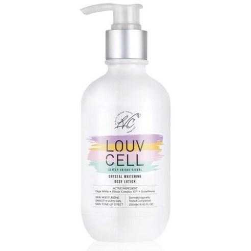 LOUVCELL Crystal Whitening Body Lotion 250ml – Tone-Up Brightening & Hydrating Body Care 250ml