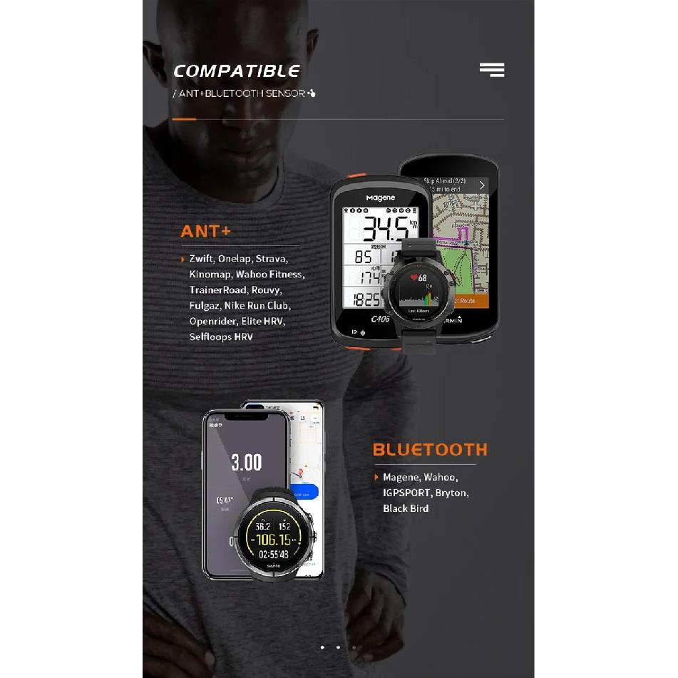 Magene H303 H603 H803 Heart Rate Monitor Mover Sensor Dual ANT Bluetooth With Chest Strap Cycling Computer Wahoo Garmin Sports