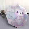 1pc Angel Bear with Crown Pattern Beautiful Looking Automatic Folding Umbrella, 3 Folding, 8 Pole Frame Design, Durable and Suitable for Tra