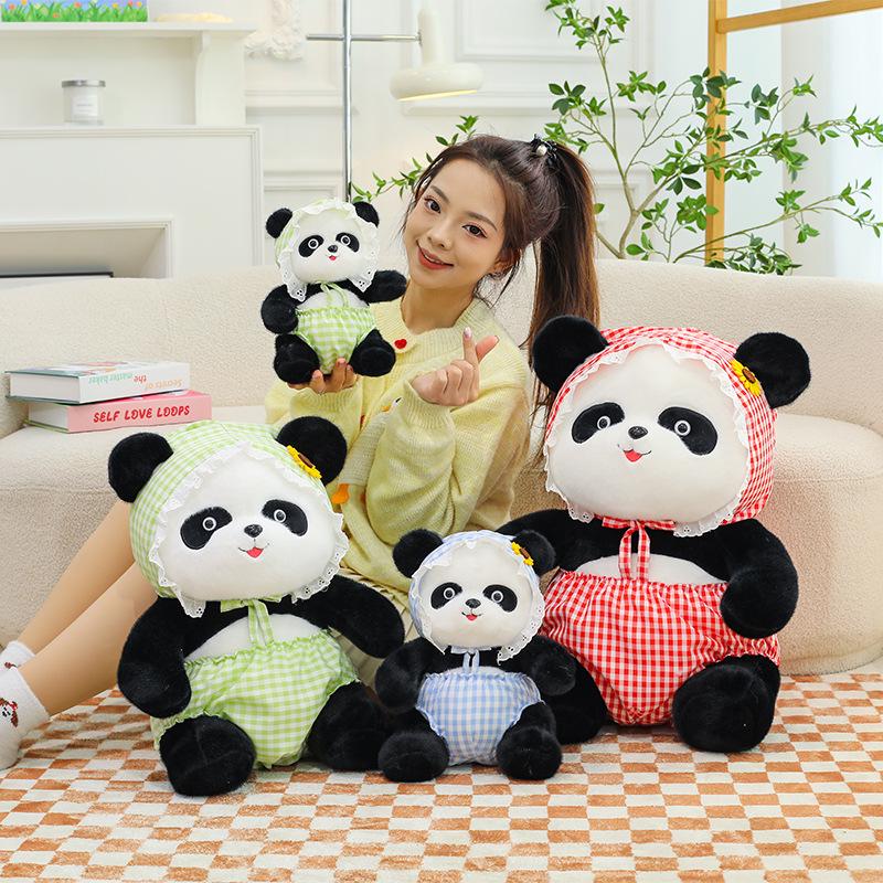 

Cute Bamboo Panda Huahua Doll - Giant Panda Plush Toy Souvenir 25cm [0.2kg] зелений