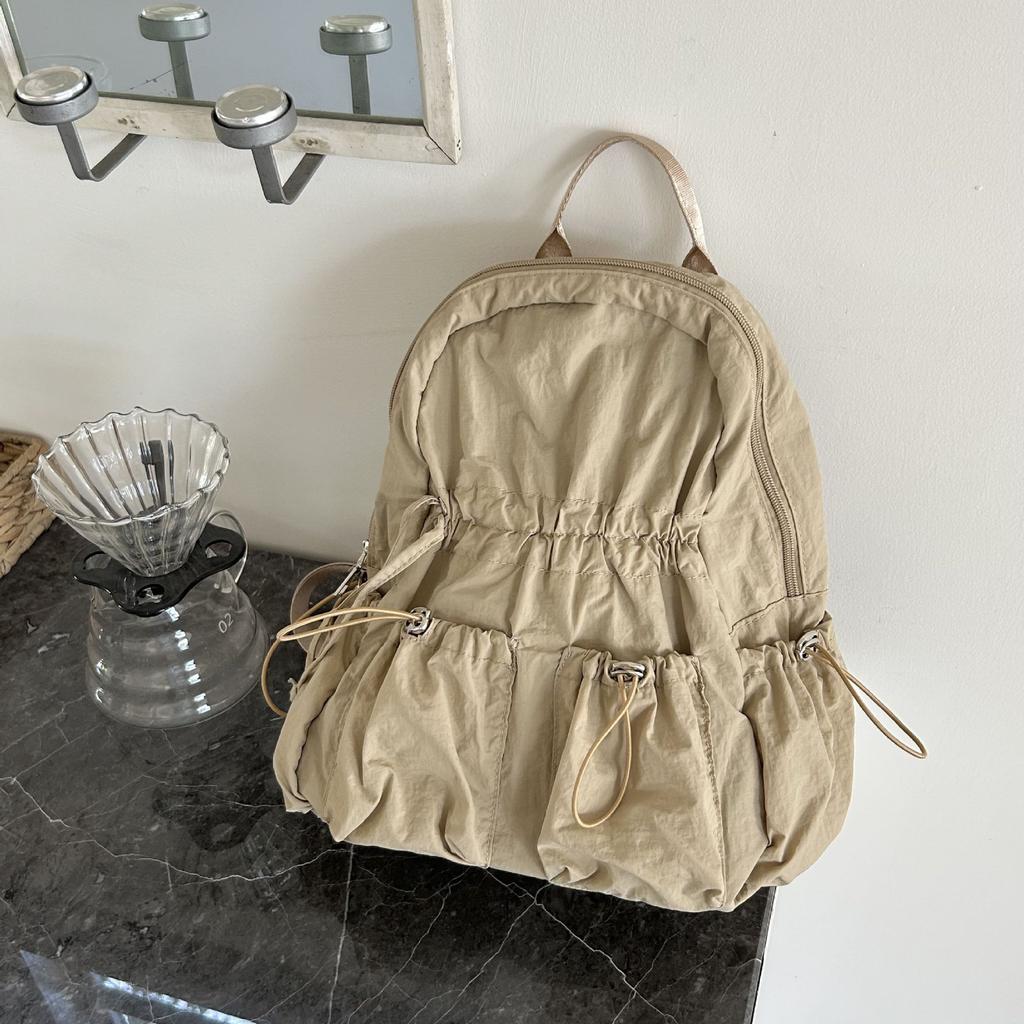 Casual Women Korea summer small backpack female ins student nylon shoulder bag travel bagpack black rucksack schoolbag Mochila