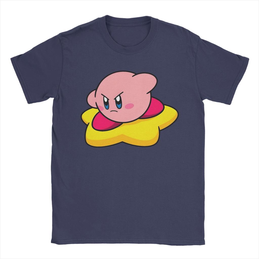 Mens Kirbys On a Star T Shirts 100 Cotton Clothes Vintage Short Sleeve O Neck Tees Plus Size TShirts