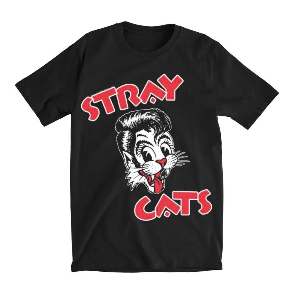 

Stray Cats Cat Head Logo Tshirt S5XL Gift For Fan Unisex T-Shirt XXL