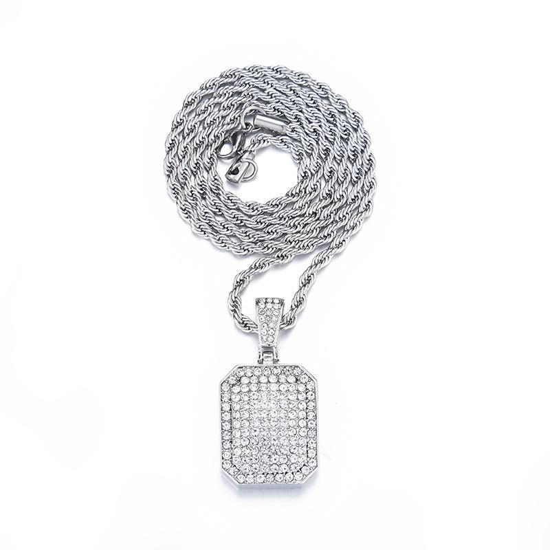 Hot Sale Hip Hop Diamond Square Pendant - Minimalist Cool Style