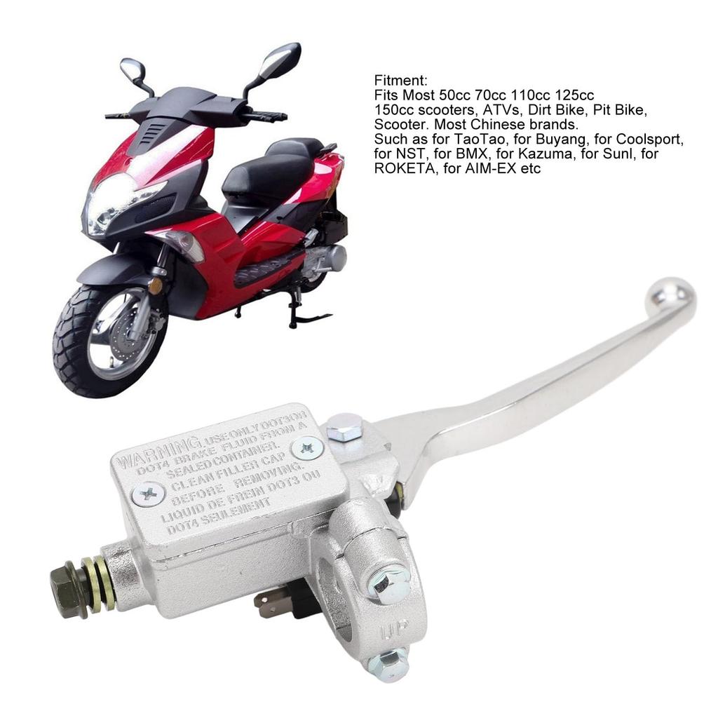 AKLOSIPY 22mm Right Front Brake Master Cylinder Lever for 50cc 70cc 11 125 Pit Bike Quad Scooter Moped Enhanced Performance -