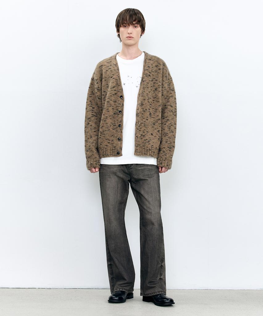 Insilence Italian Mohair Mix Cardigan Brown