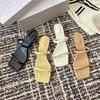 Fashion Fairy, Middle Heel with Slippers, Summer Wear, New Stiletto, Square Head Cat and Open-toed Sandals, Women's Shoes