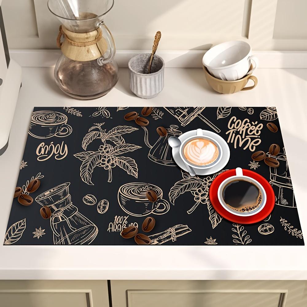 Multi-Functional Dishwashing Mat Diatom Mud Drain Mat Super Absorbent Wear-resistant Coffee Machine Mat Kitchen Table Decor