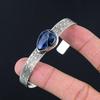 Sterling Silver Third Eye Chakra Pear Sodalite Stone Daughter Anniversary Bangle