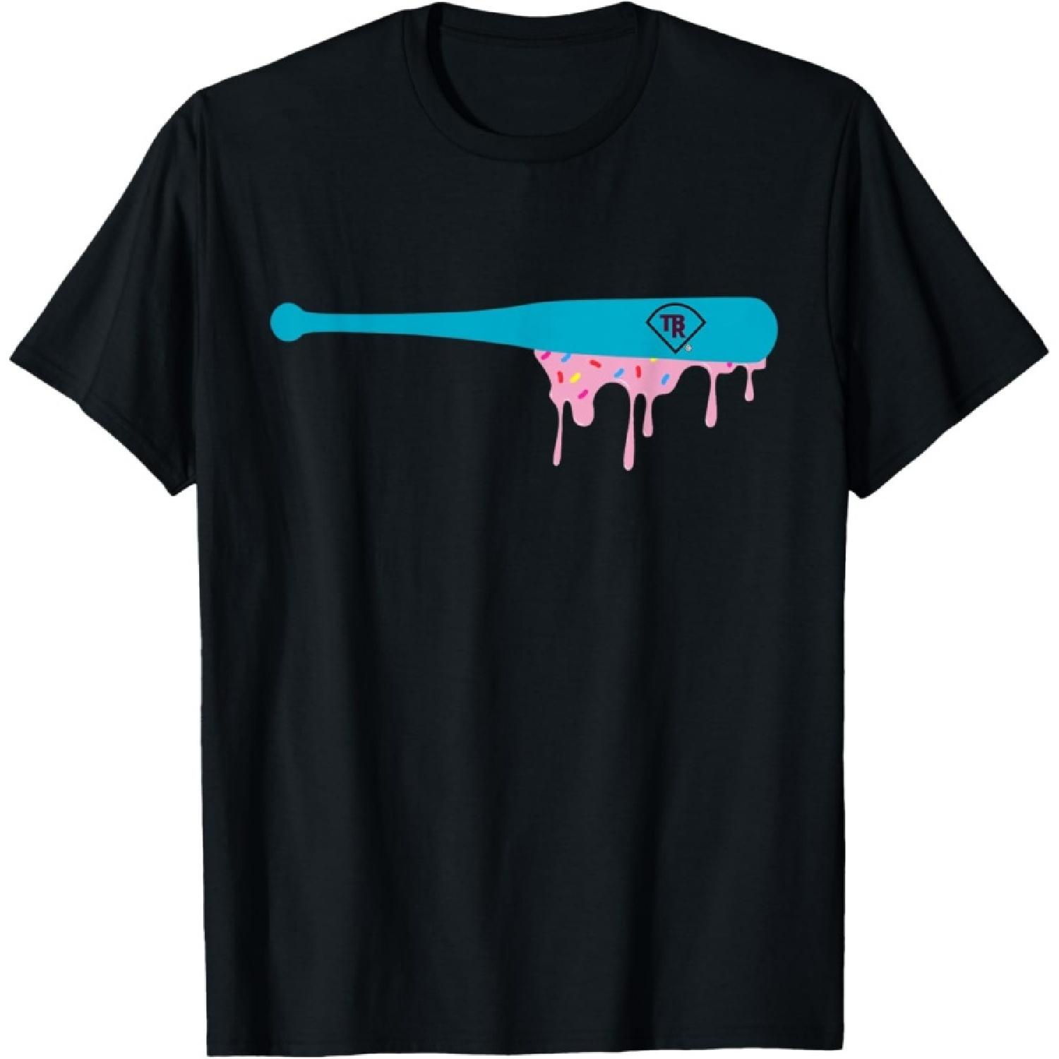 Baseball Bat with Sprinkles Drip T-Shirt(1) S чёрный