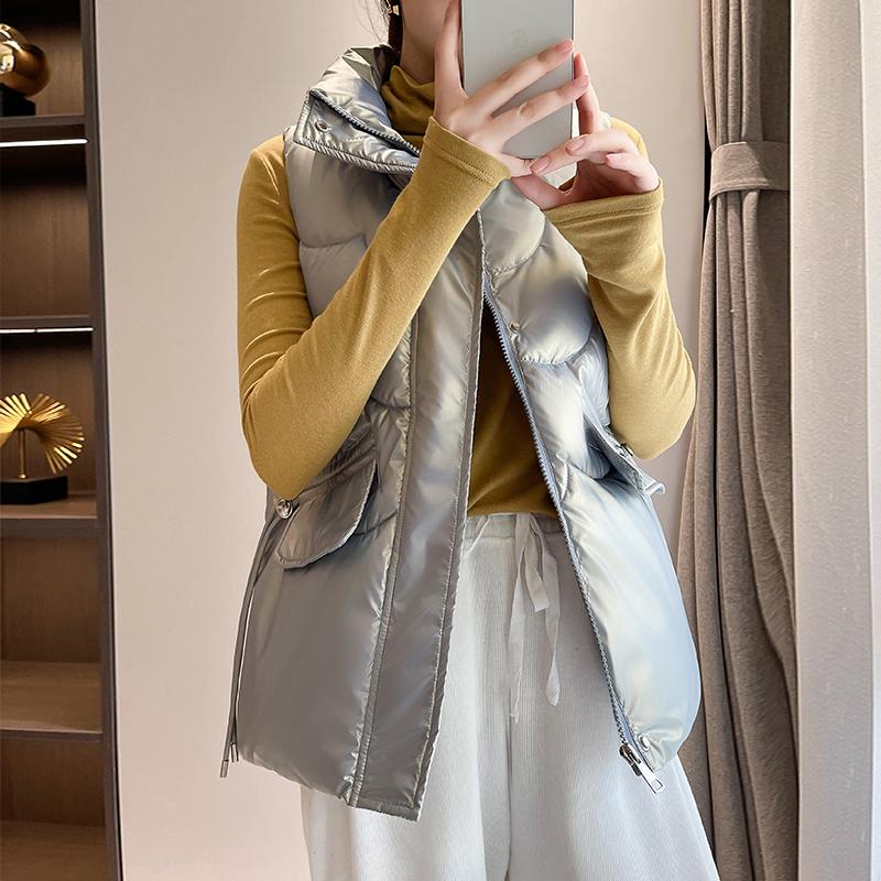 Damska luźna i modna kamizelka casualowa na jesień i zimę