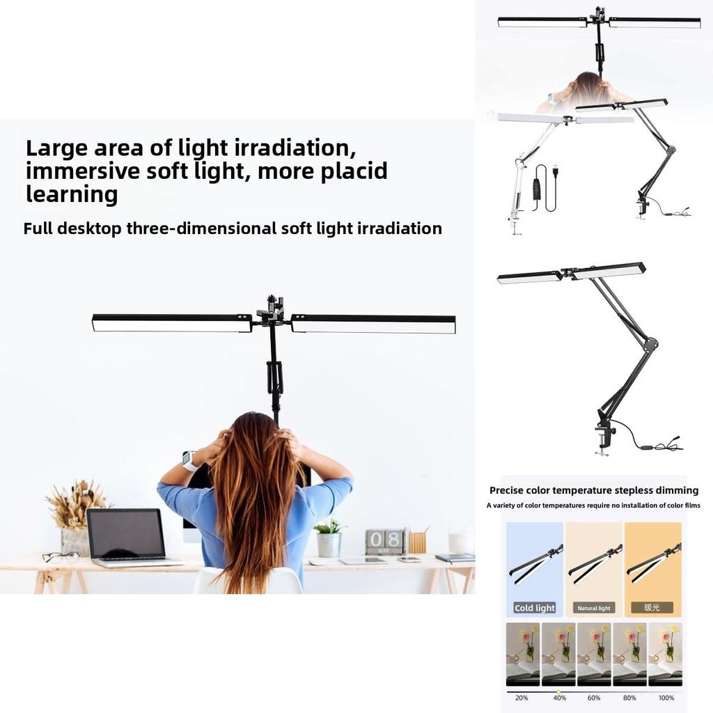 Modern Minimalist Foldable Desk Lamp With Aluminum Clamp And Usb Port For Nail Art And Makeup Work