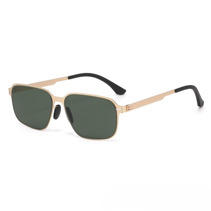 Unisex New Metal Square Frame UV400 Sunglasses Stylish Retro Ultra-Lightweight Eyewear Outdoor Sports Travel Anti-UV Sun Glasses