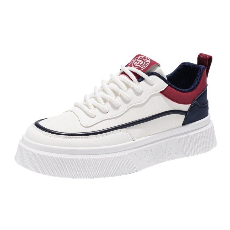 Herrenschuhe 2025 neu Herbst atmungsaktiv vielseitig Freizeitschuhe leicht weiche Basisplattenschuhe verschleißfest Sport kleine weiße Schuhe Herren