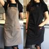 Nouveau tablier de cuisine de couleur pure pour chef, serveur, café, boutique, pour femme et homme, tablier de coiffure, accessoire de cuisine