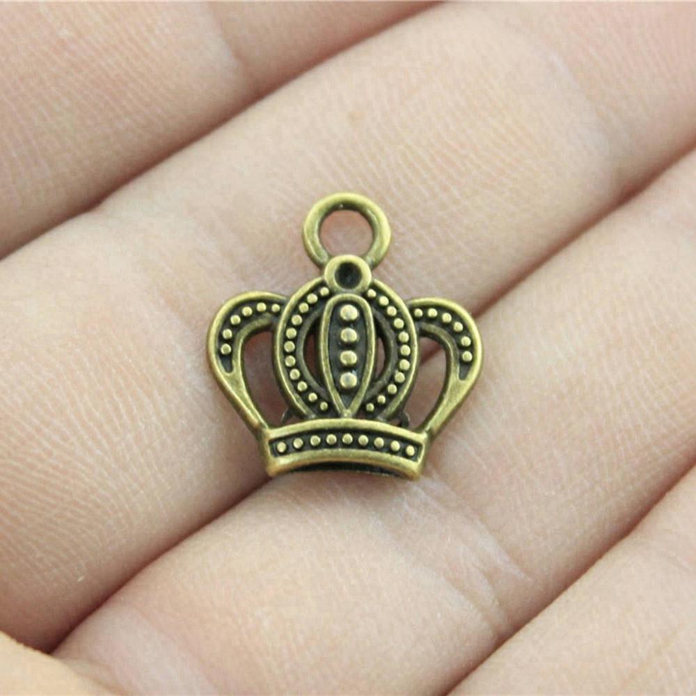 Charms Crown Pendants Minimalist Jewelry Components QC035