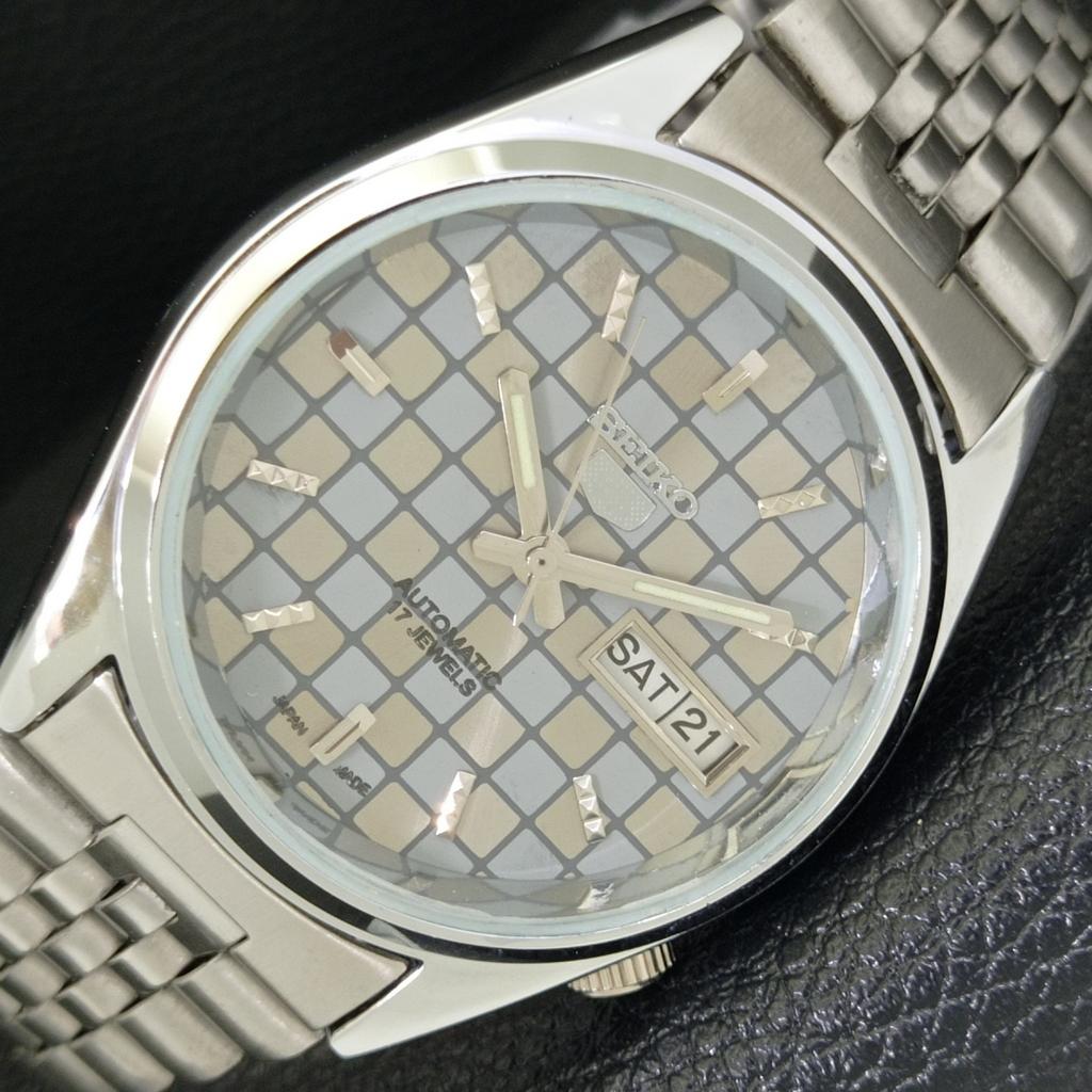 MENS VINTAGE REFURBISHED SEIKO 5 AUTOMATIC JAPAN GREY COLOR DIAL WATCH a440475-d Sk-a440475-2