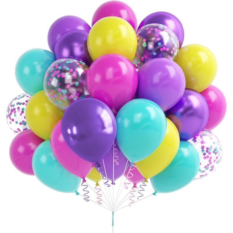 30pcs/set Pink Blue Purple Metallic Sequin Balloons for Birthday Wedding Graduation Party Balloon Baby Shower Decoration