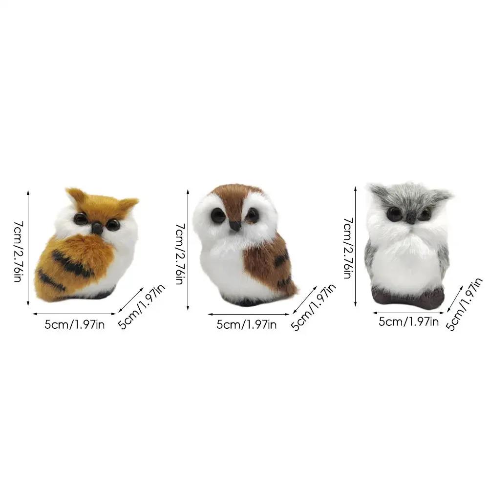 Simulation Plush Toys Action Figures Kids Gift Simulation Owl Exquisite Ornament Cute Furry Home Decoration Ornament Adornment