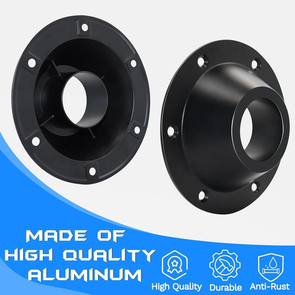 2 Pack RV Table Base Mount,Camper Aluminum Standard RV Pedestal Table Leg Base Flange,Floor Mounting Bracket Flush Plate With 6 Talling Holes,Include