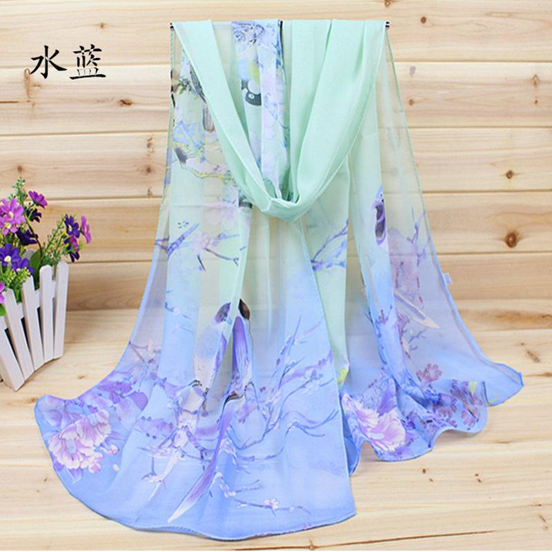 

Новый небольшой шелковый шарф женский универсальный летний тонкий шарф шифоновый песочный шарф весенне-осенний белый газовый шарф 160*50cm