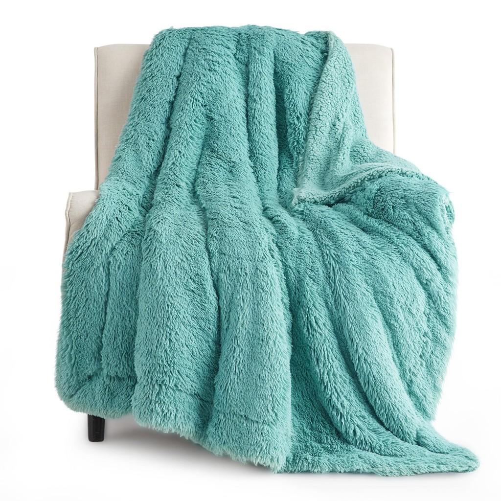 Faux Fur Oversized Blanket Super Soft Cozy Blanket Luxury Fluffy Throw Blan