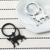 Minimalist Black Cat Stainless Steel Keychain Simple Fashion Design Stylish Couple Keyring Practical Daily Bag Pendant