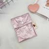 Large Capacity Sanitary Napkins Storage Bag Embossed Bow Makeup Bag  Multi-Purpose Use
