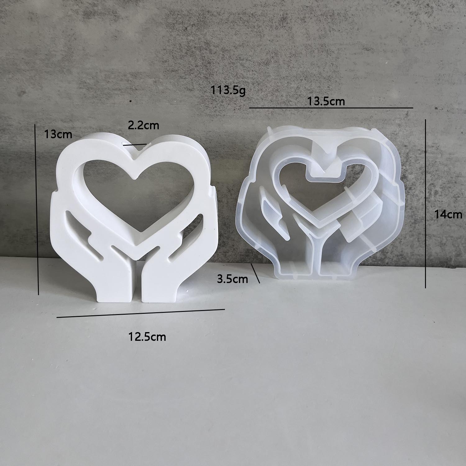 

Love Hydroponic Vase Test Tube Silicone Mold Flowers Hydroponic Hand Holding Love Hydroponic Florist Plaster Molds Home Decor