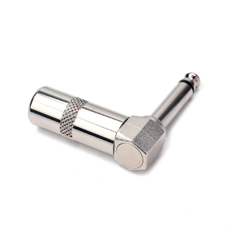 Rechtwinkliger 6,3mm Stecker Doppelkanal Audiokabel Stecker Gitarrenzubehör