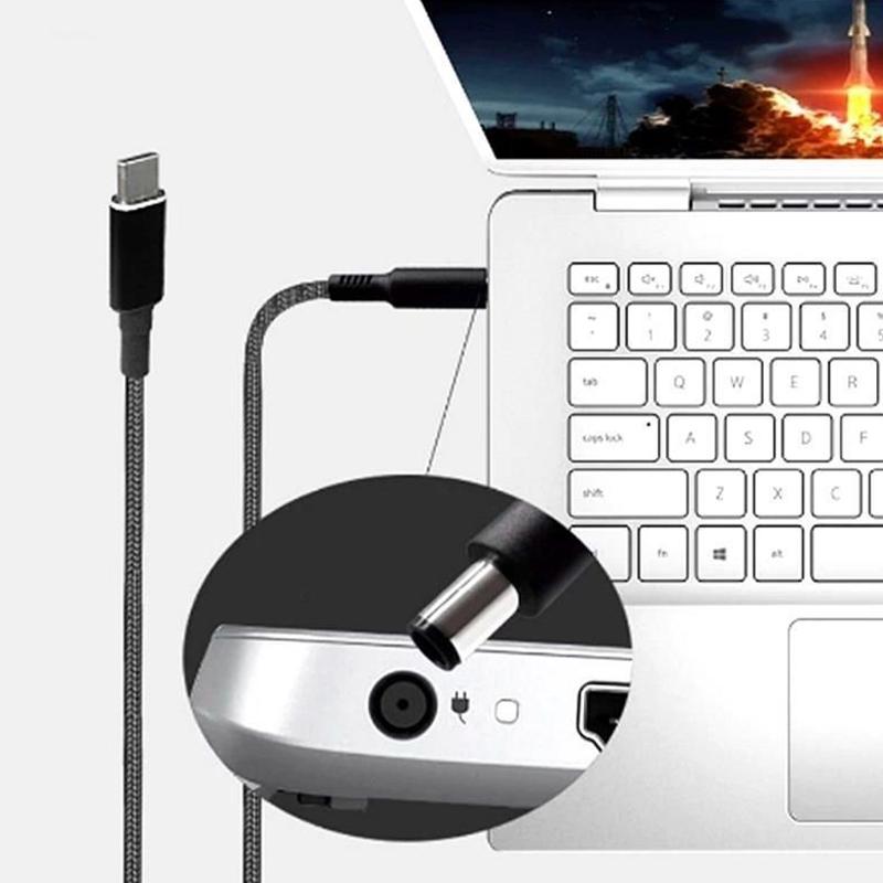 65/100W Τύπου C Συνδετήρας Τροφοδοσίας DC Υποδοχή Καλώδιο Κορδόνι USB Τύπου C σε Universal Γρήγορης Φόρτισης Για Φορητό Υπολογιστή Lenovo Asus Hp Acer