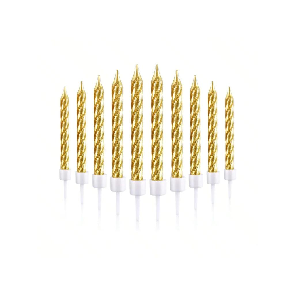 10 stk Gradient Bursdagskakelys Perfekt Jule Bryllupstema Fest Bursdagskakedekorasjoner