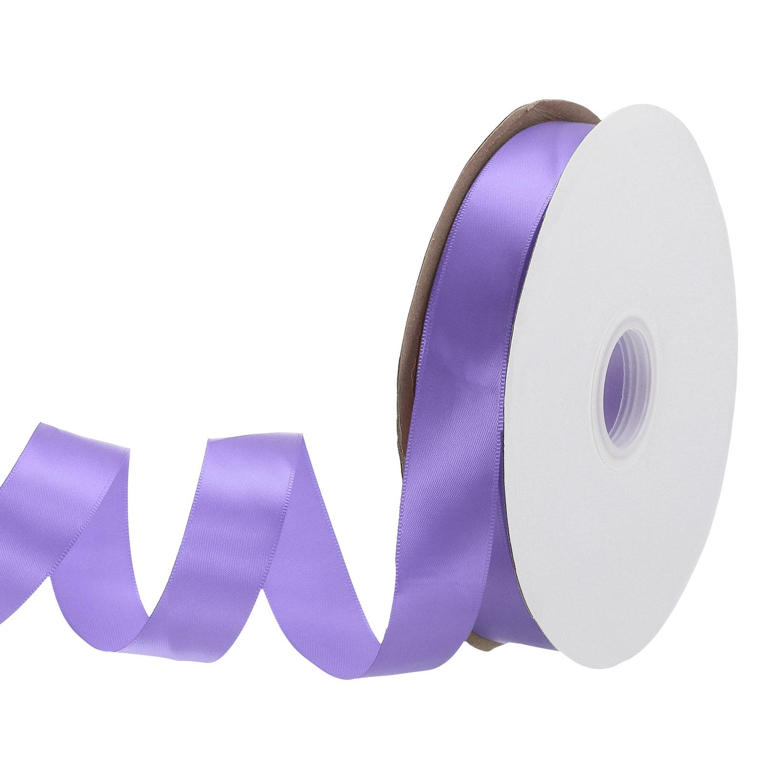 

Single Faced Grosgrain Ribbon Polyester Satin Ribbon Solid Fabric Ribbon for Crafts Wedding Party Gift Wrapping 1 x100Yard 100 Yards світло-фіолетового кольору